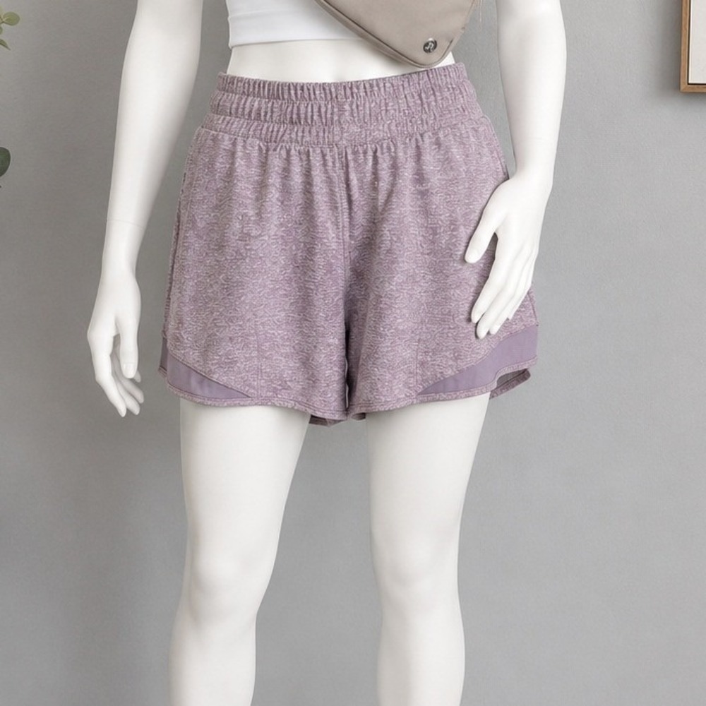 Lululemon Tracker Short V Dusty Mauve Running Shorts Lined 4 Tall - Picture 1 of 6